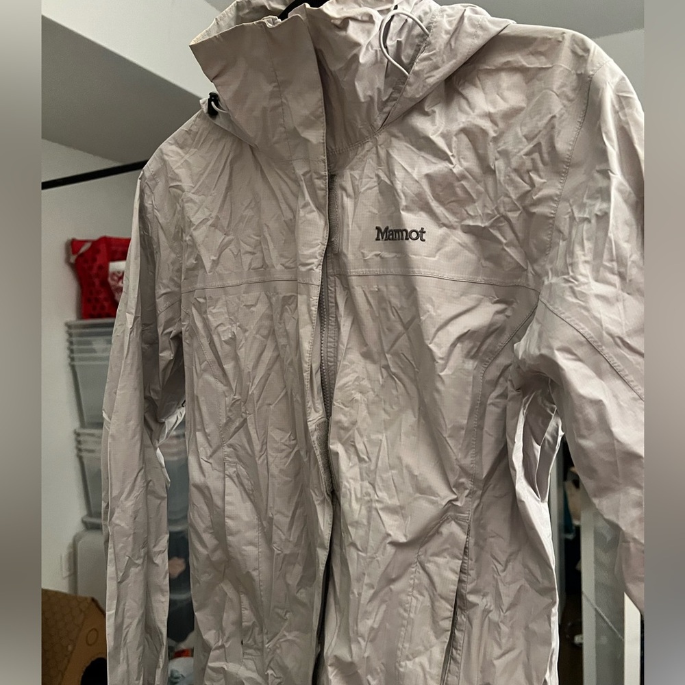 Marmot Light Gray Size Medium Precip Raincoat